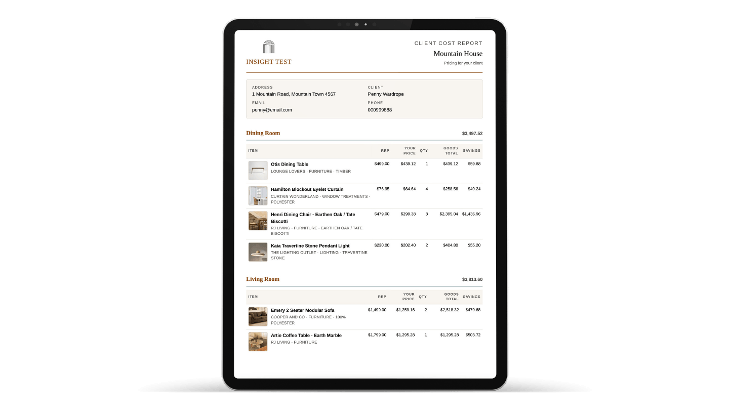 A clean, client-ready PDF export